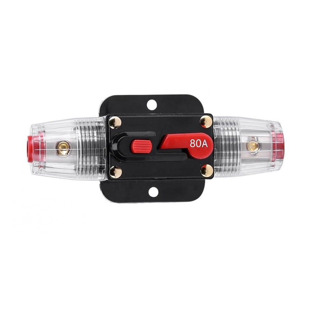 Stetion Car Audio 80 Amp Resettable Fuse Circuit Breaker Car Protect For Audio System Fuse 12-24V Dc For Car Audio Amps Overload